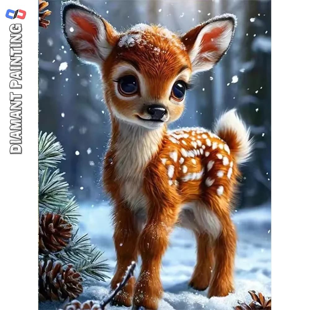 Diamond Embroidery Deer Animal Painting Pattern for Adults Beginners Full Square Round Diamond Mosaic DIY Unique Gift