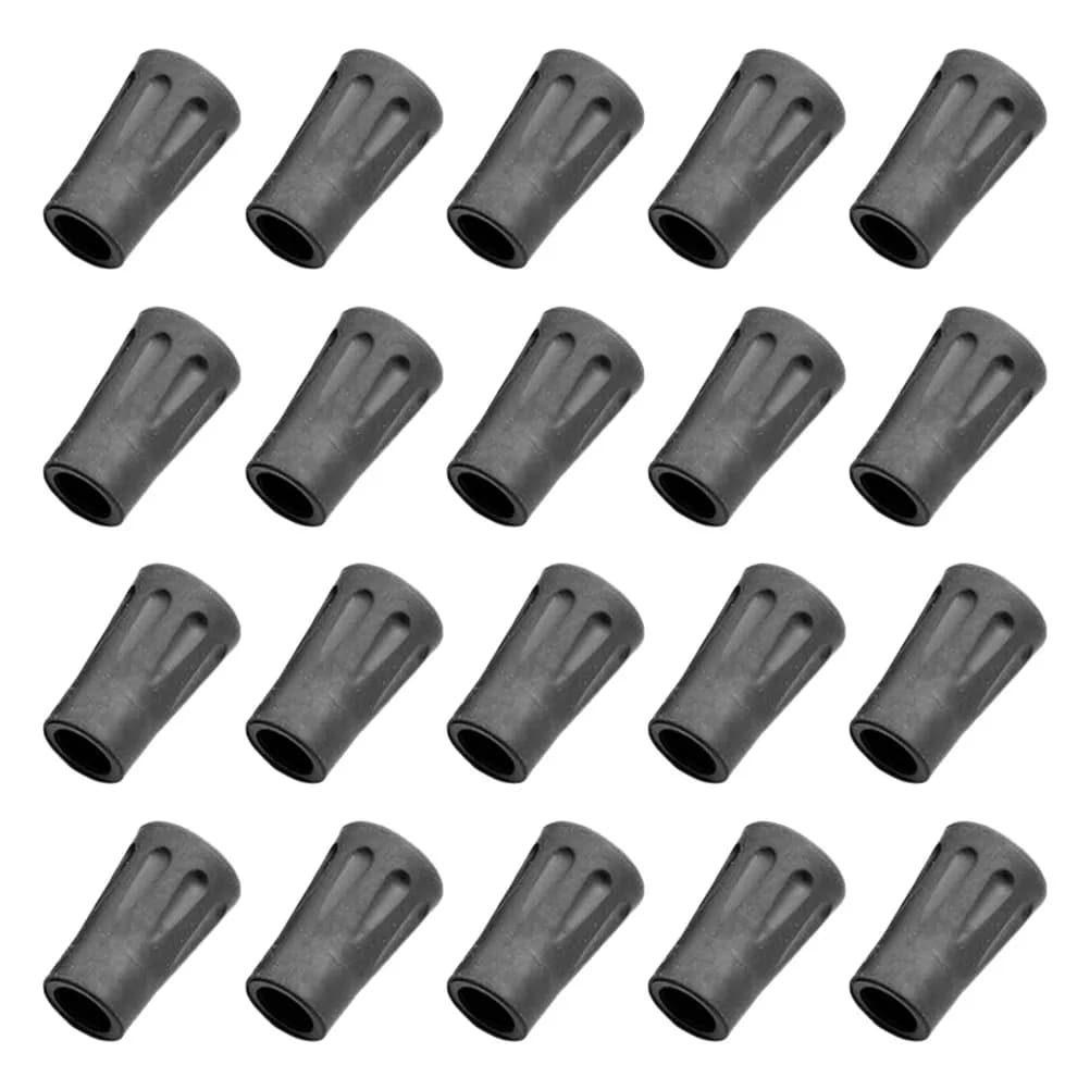 20Pcs Anti-Slip Trekking Pole Foot Mats Abrasion Resistant Low-Temp Rubber Tip Covers Hiking Pole Accessories Outdoor Use