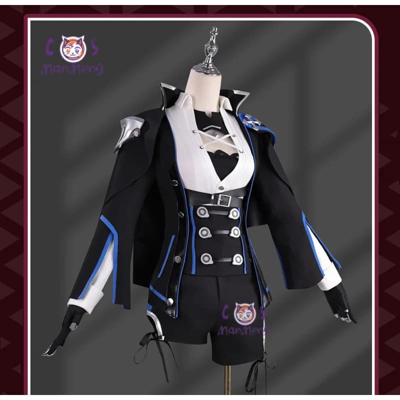 Costume Cosplay Himeko Polar War Blade del Gioco Honkai: Star Rail, Nuovo Cappotto Corto da Donna, Armatura sulle Spalle, Parrucca, Pantaloncini, Uniforme di Halloween