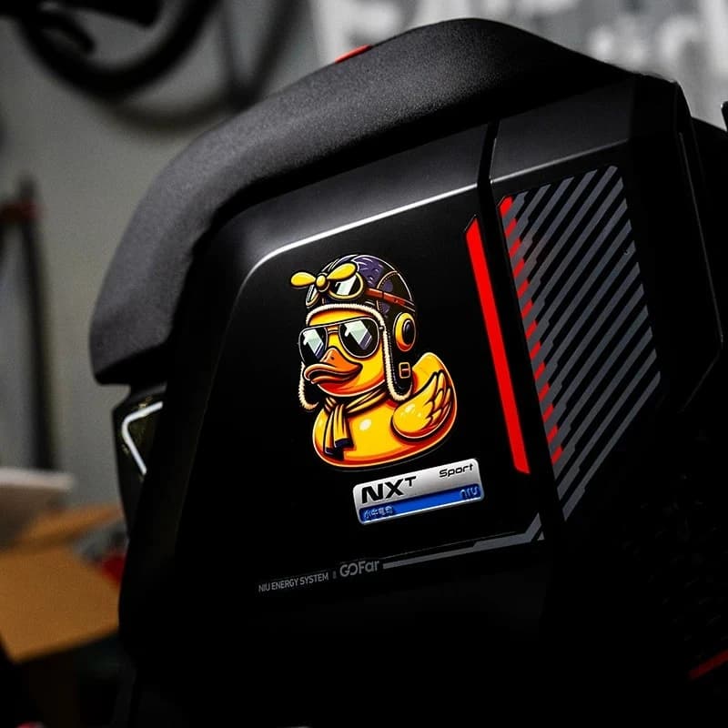 Cute Propeller Pilot Duck Sticker, Waterproof Vinyl Decal For Helmet Car Bike Laptop Skateboard