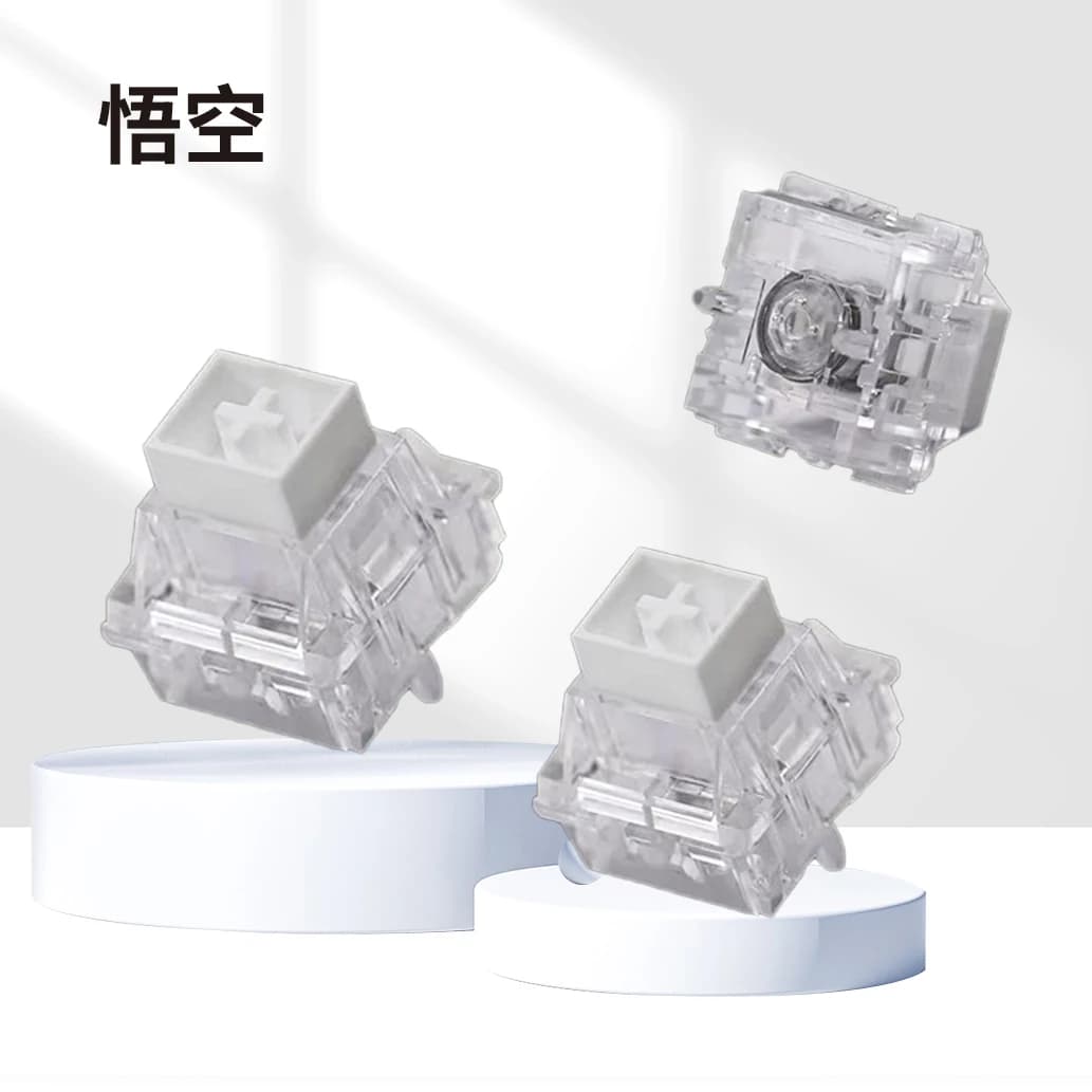 Everglide Jiangwan Wukong Interruttore dell'asse magnetico 0,005 mm RT Base sigillata di precisione RGB traslucido per tastiere meccaniche
