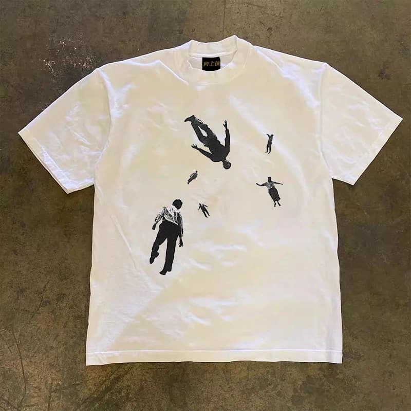 Loose Fit Cotton T-Shirt 3A260g Pure Cotton Double Thread Short Sleeve Unisex Summer Sweat Absorbent round Neck Top for Couples