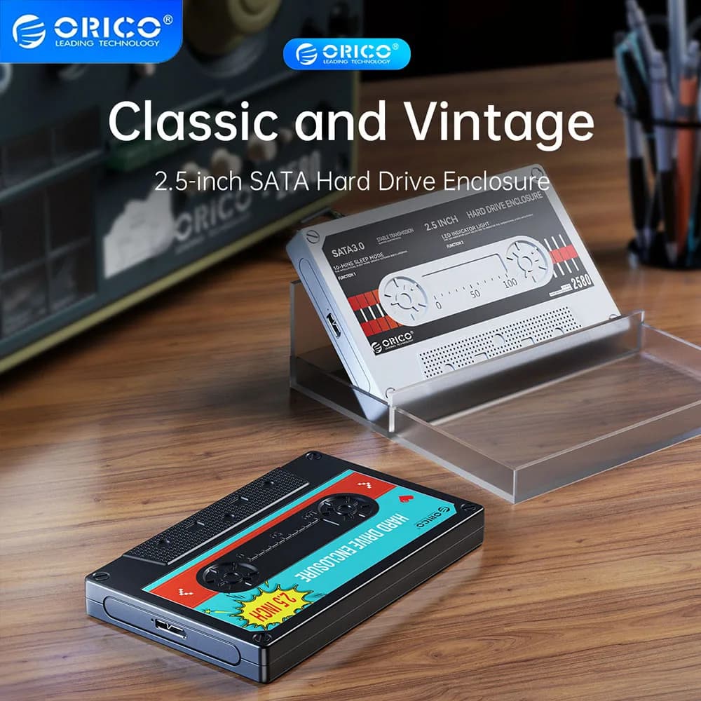 ORICO 2.5 ''HDD Enclosure SATA a USB3.0 custodia per disco rigido esterno per SSD Disk HDD Box Type C 3.0 Case custodia HDD esterna HD