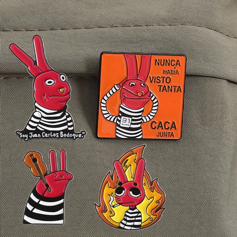 Humor Comedy Movies Character Enamel Pins Brooch Cartoon Red Eared Animals Badge Backpack Lapel Pin Accessories Gift for Friends