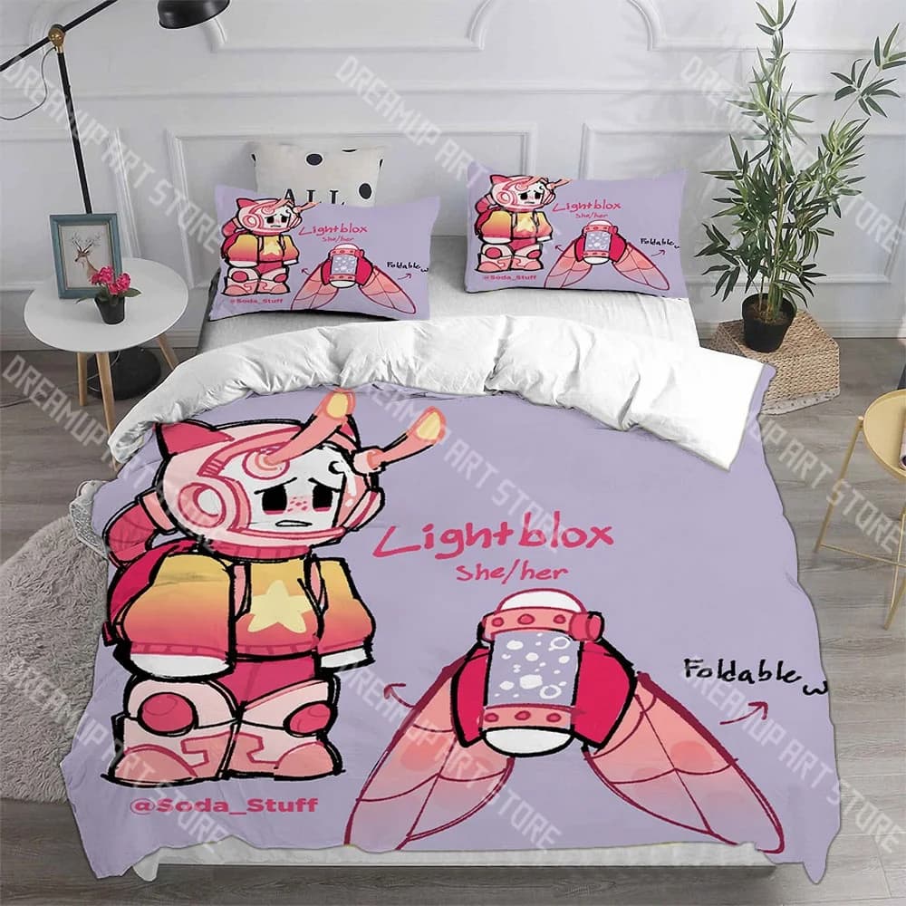 Fashion P-Phighting GameBedding Set Single Twin Full Queen King Size Bed Set Kids Bedroom Duvetcover Sets Bed Sheet Set