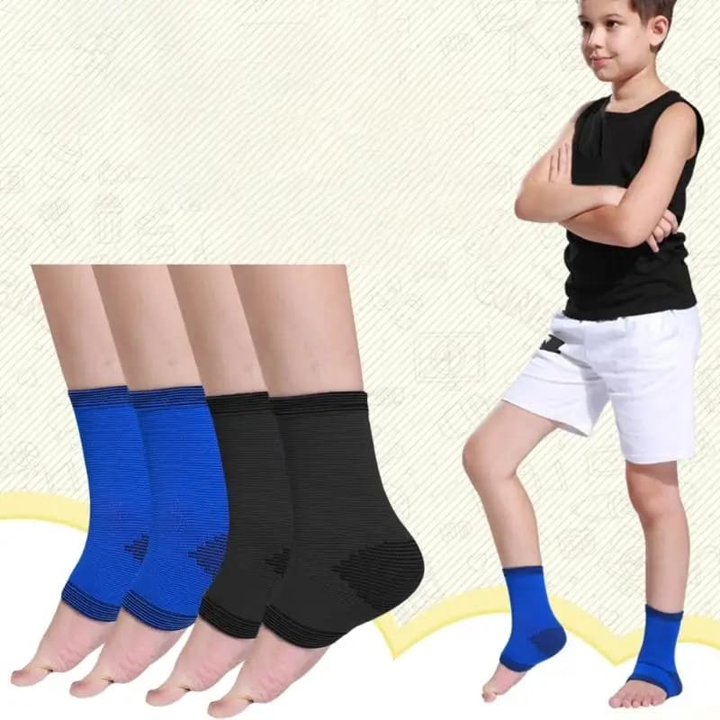 U2JB Supporto per Caviglia per Bambini Tutore Compressione Maniche alla Caviglia Calzino Traspirante Bende per Caviglia Sportive