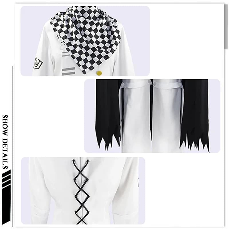 Danganronpa V3 Kokichi Oma Costume Cosplay Uniforms presidential Scarf Mant Wig Dress Halloween Party Dresses Costume;2'k,8;c'