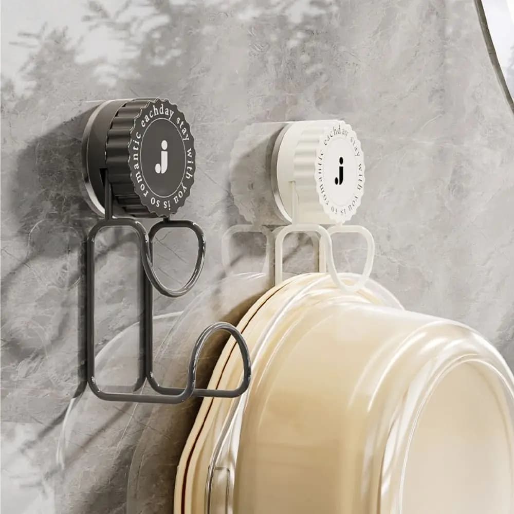 Nuovi ganci a ventosa resistenti Gancio per lavabo girevole per portaoggetti da bagno in acciaio inossidabile a parete