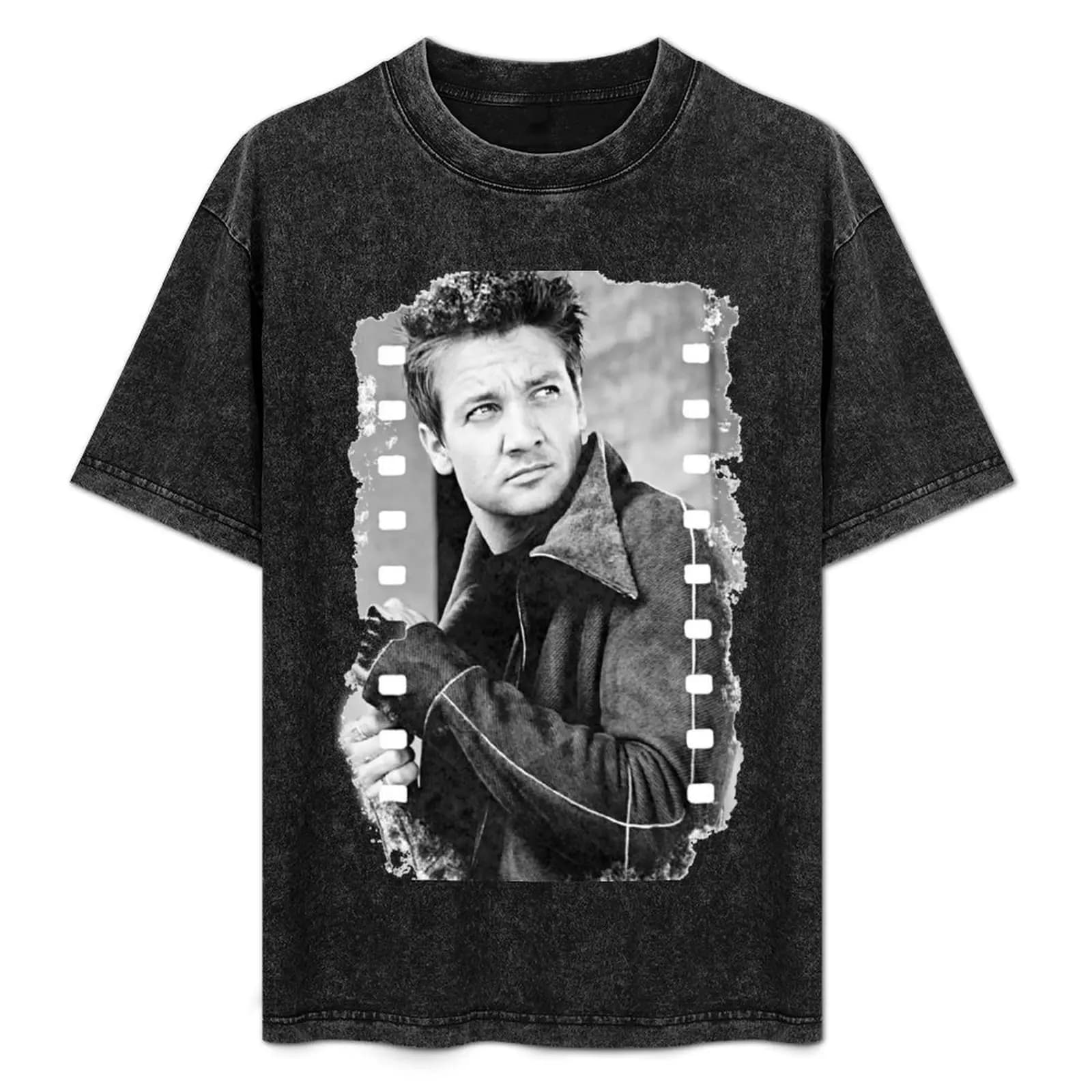 T-shirt Jeremy Renner B&W Film a maniche corte resistente agli odori