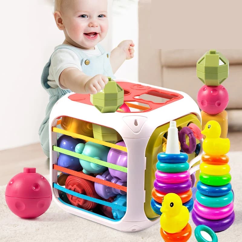 Giocattolo Montessori per bambini 2 anni Selezionatore di forme Giocattolo di smistamento sensoriale Giocattoli di addestramento del motore Gamebaby Giocattoli educativi per bambini per il bambino 1 2