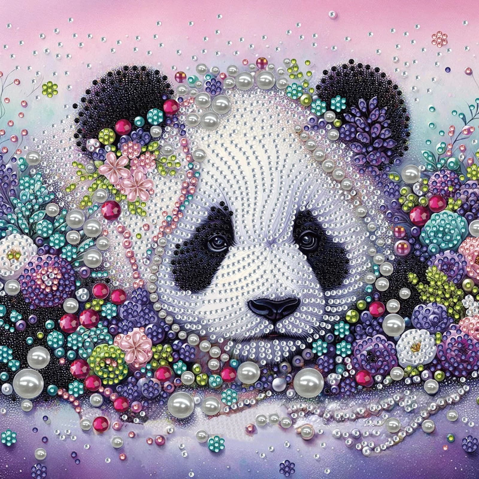 Kit Pittura Diamante con Perle e Gemme con Cornice 25x25cm, Arte Diamante per Adulti e Principianti, Idea Regalo, Decorazione Murale per Casa