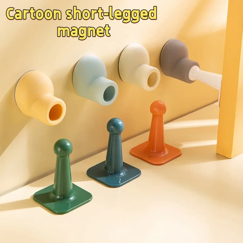 Silicone Door Stopper Self Adhesive Door Stop Mute Anti Collision Door Holder Wall Protector Baby Safety Door Buffer Bumper