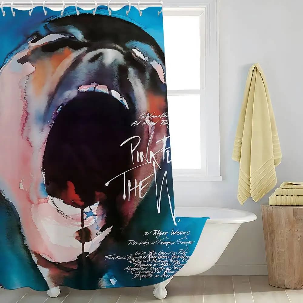 Tenda da doccia P-Pink F-Floyd-d Rock Band, tenda da doccia decorativa per il bagno, estiva, da spiaggia, impermeabile