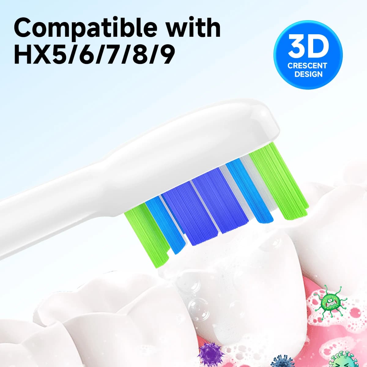Philips Sonicare HX5/HX6/HX7/HX8HX9 compatible electric toothbrush head