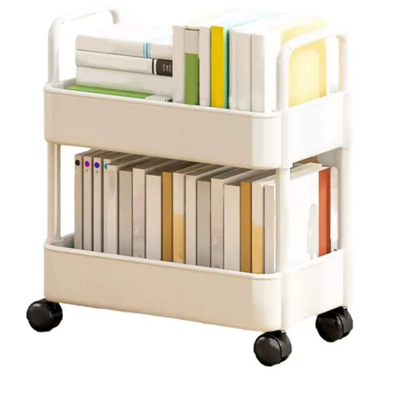 SDFC-2 Tier Rolling Utility Trolley Scaffale di stoccaggio Scaffale di stoccaggio mobile Cucina Bagno Sottile Slide Organizer Snack Scaffale