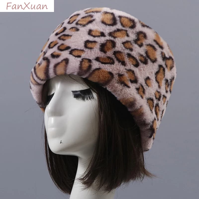 Cappelli in pelliccia sintetica da donna Autunno inverno Soffice cappello russo Berretto invernale da donna