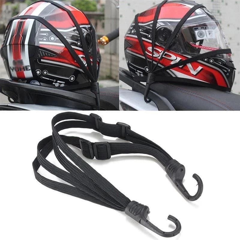 Cinghie per casco da moto da 60 cm Accessori per moto Ganci Bagagli Corda elastica retrattile Cinghia fissa Rete per bagagli per casco da moto
