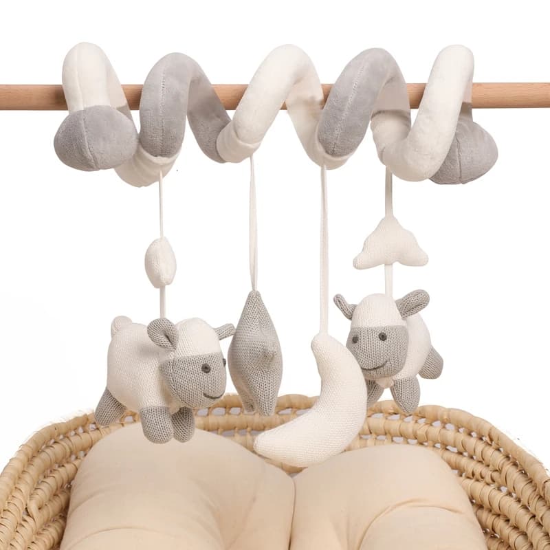 Seggiolino auto per bambini Giocattolo Attività Peluche a spirale Appeso Avvolgente Carrozzina Passeggino Passeggino Giocattolo sensoriale per l'educazione precoce per il regalo del bambino