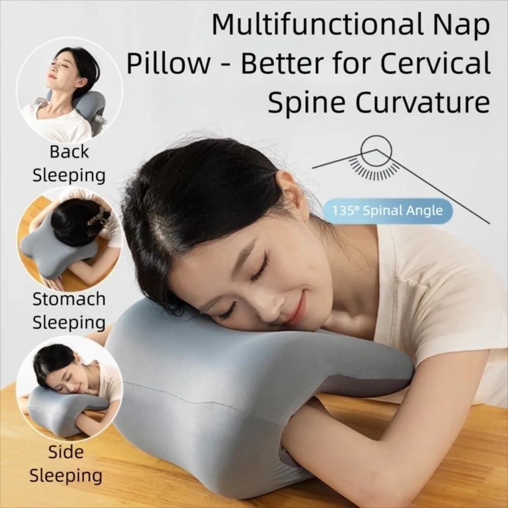 Cuscino per il collo in memory foam traspirante Cuscino di riposo ergonomico Cuscino di supporto per il collo Supporto per il collo Comodo cuscino da scrivania Sedia da ufficio