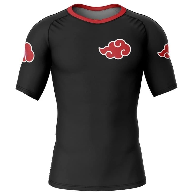 Trendy Sports Short Sleeves, 3D Printed Quick Drying Short Sleeves, Anime Naruto Character Logo Print, Handsome Sportswear
