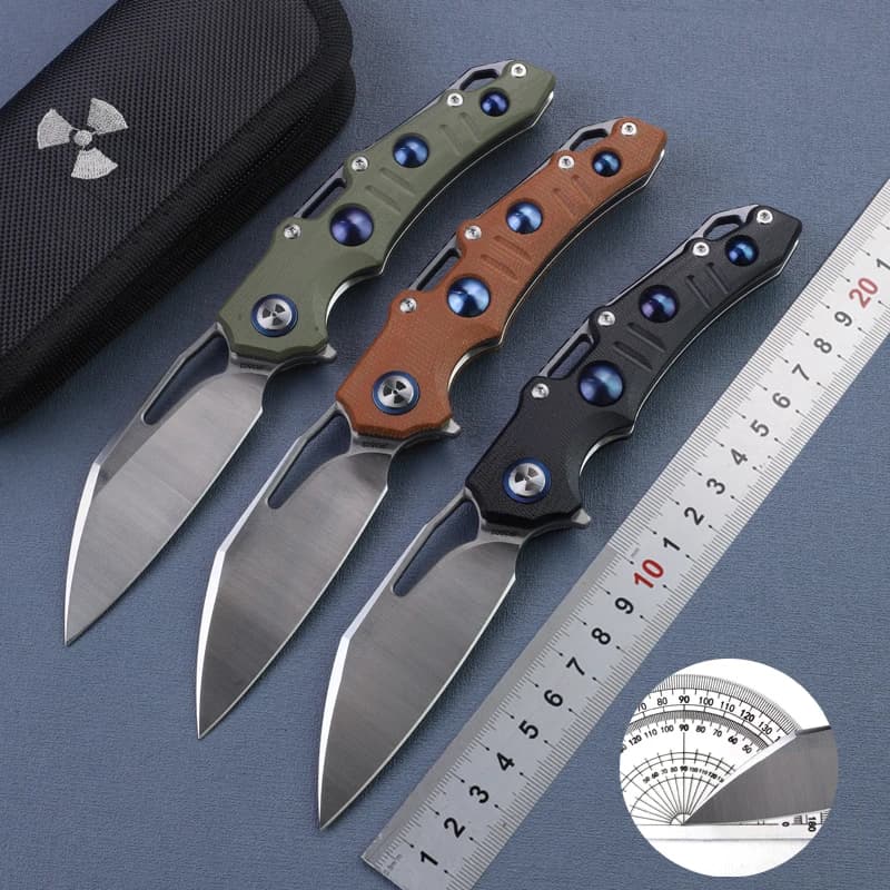 JR3502 Coltello pieghevole Flipper zero Lama D2 Manico Mikata Campeggio esterno Safari Sopravvivenza Cucina Strumenti tattici militari