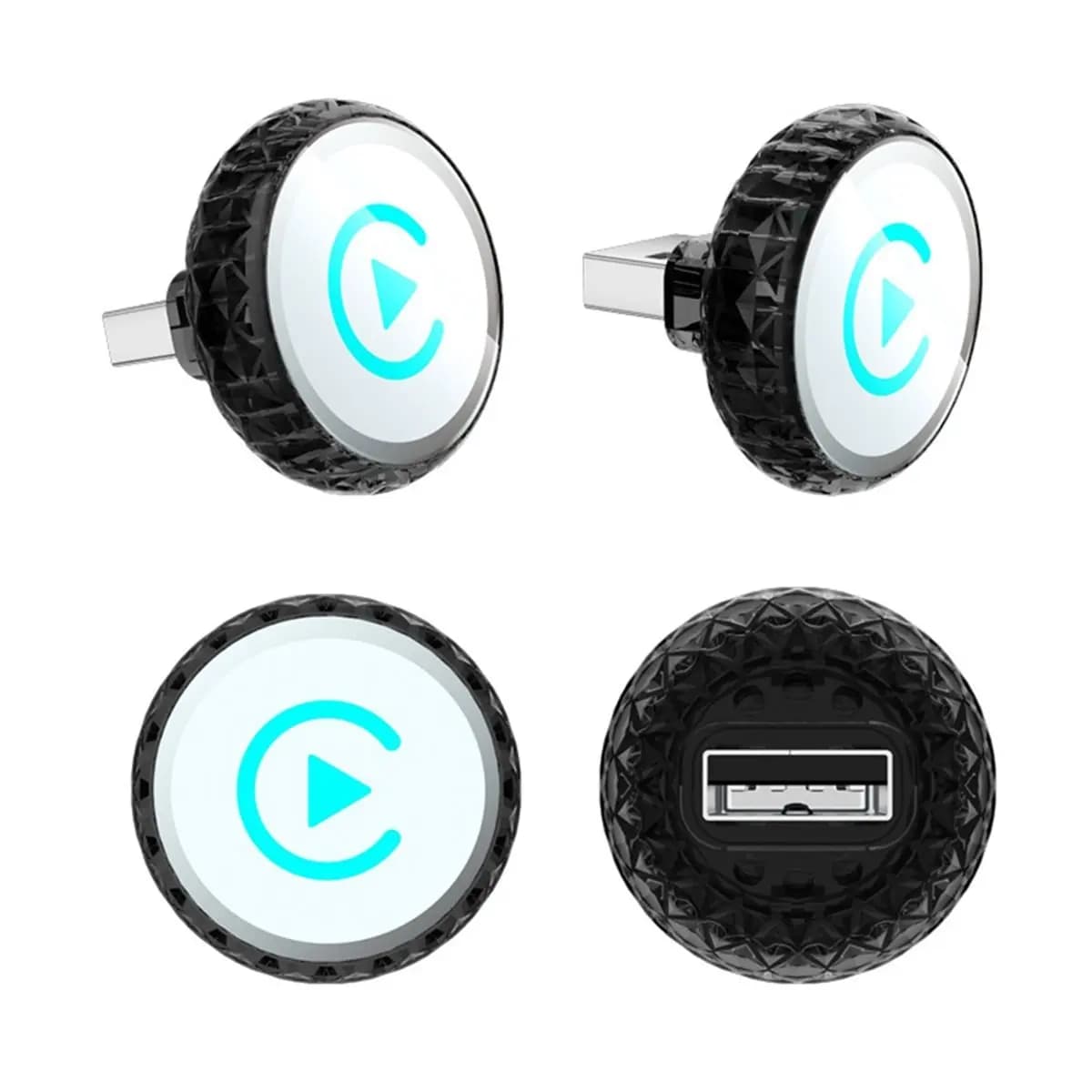 Dongle Adattatore USB 2IN1 Wireless CarPlay Android Auto BT+WIFI, Mini Box AI Intelligente che Converte da Cablato a Wireless, Plug & Play