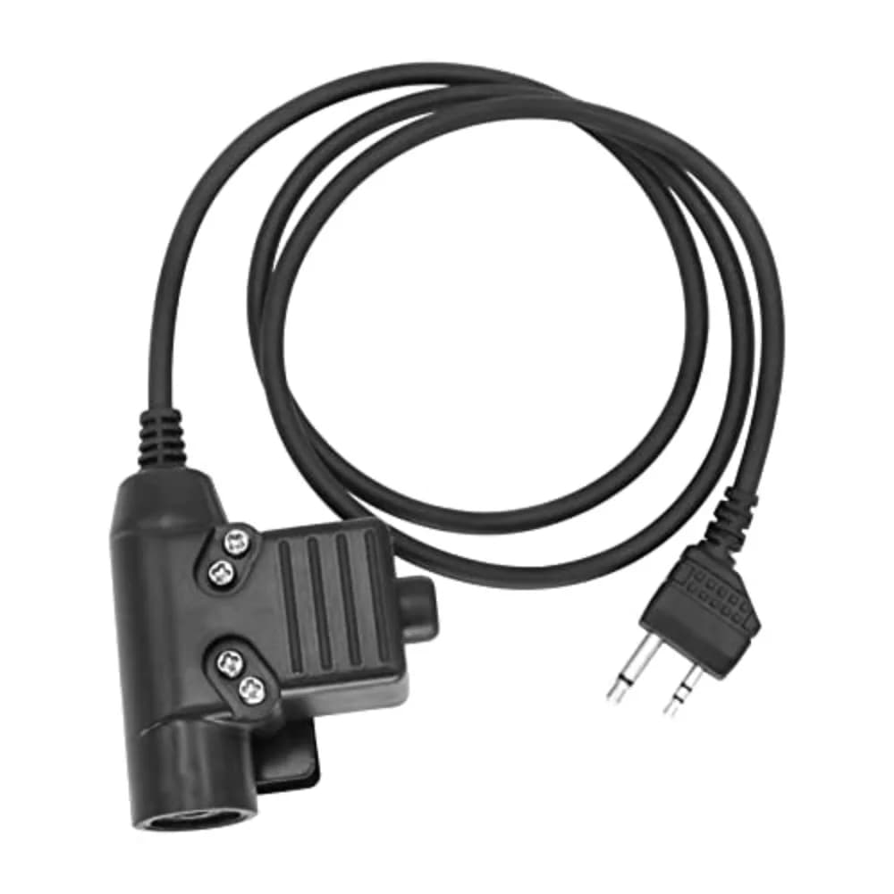 Adattatore PTT U94 per Cuffie Tattiche e Walkie-Talkie, Connettore a 2 Pin Compatibile con Radio Bidirezionali Midland