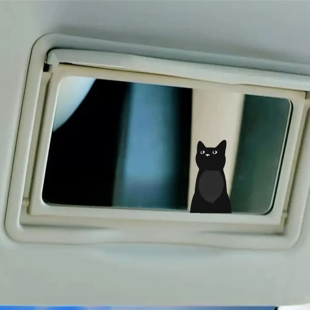 2 Pezzi Adesivi in Vinile a Forma di Gatto Curioso per Specchietto Retrovisore Auto, Laptop, Bagagli, Decorazione Adorabile per Donne