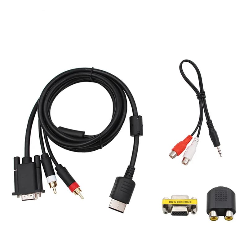 Cavo Video VGA DC di Ricambio 2026 con Adattatore RCA HD per Console SEGA Dreamcast (NTSC Giappone, US PAL) - 1.8M