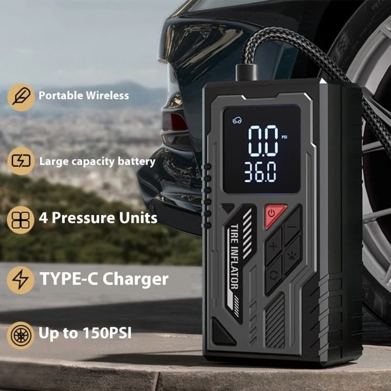 A2UC Multifunzionale Flastico per pneumatici elettrici Progettazione compatta calibro pressione digitale ABS per veicoli