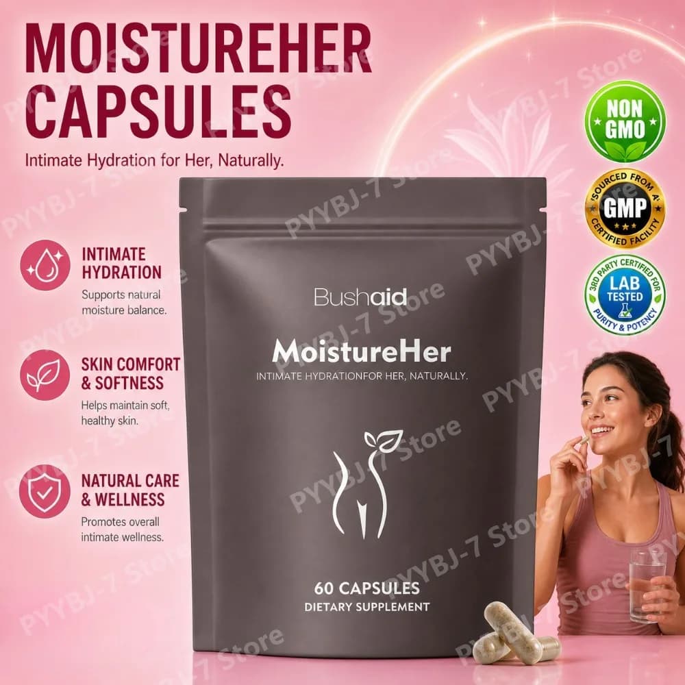 Intimate Hydration Capsules with Slippery Elm Maca For Comfort Microbial Balance Softness Women 60 Capsules