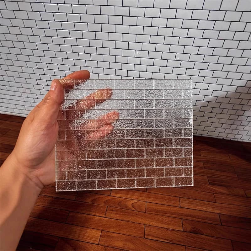 20 pezzi mini mattoni cristallini per casa delle bambole ondulazione dell'acqua mattoni di cristallo modello casa delle bambole micro scena oggetti di scena di costruzione