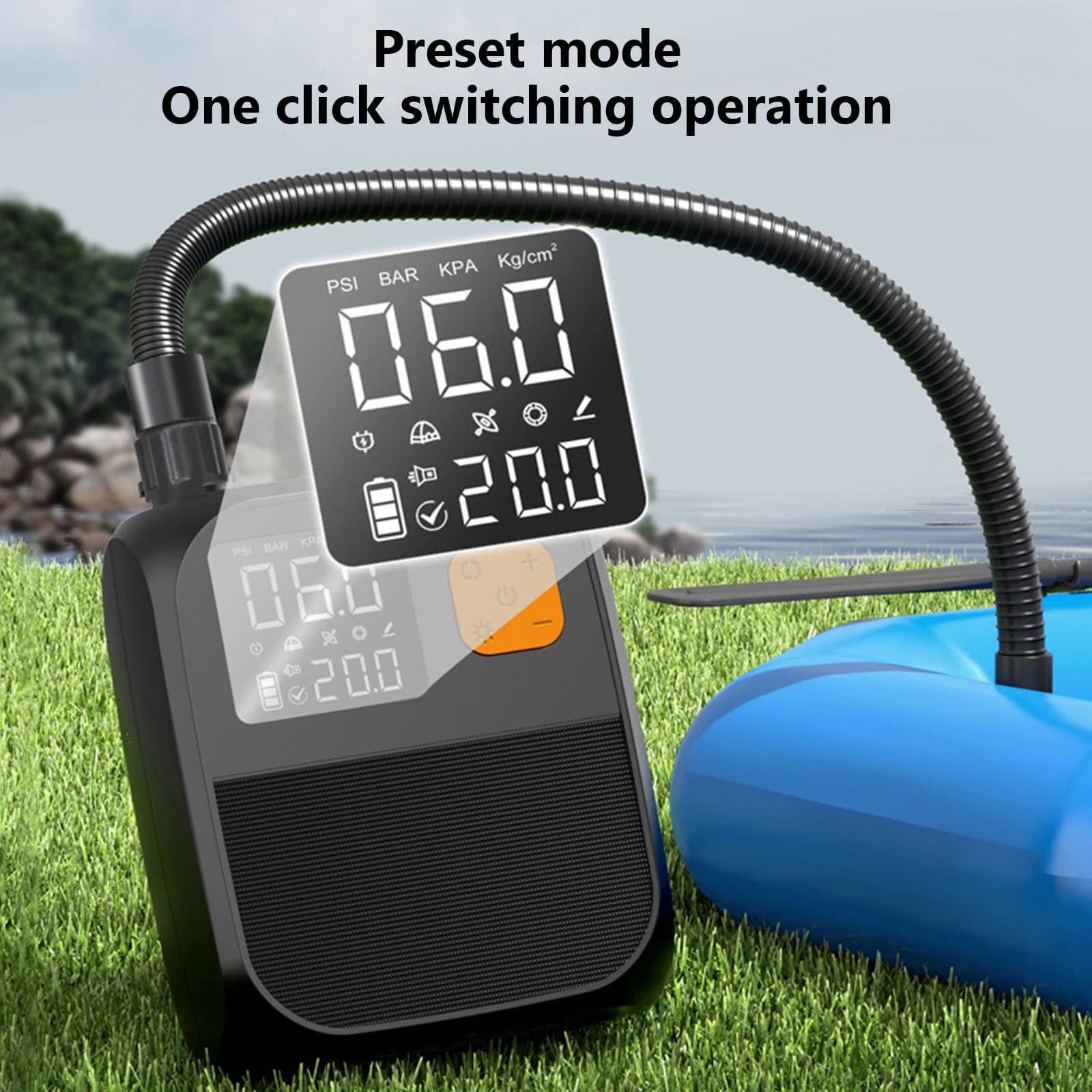 Pompa Elettrica Ricaricabile per SUP 25PSI, Pompa SUP per Tavole da Stand Up Paddle Gonfiabili, Kayak e Barche