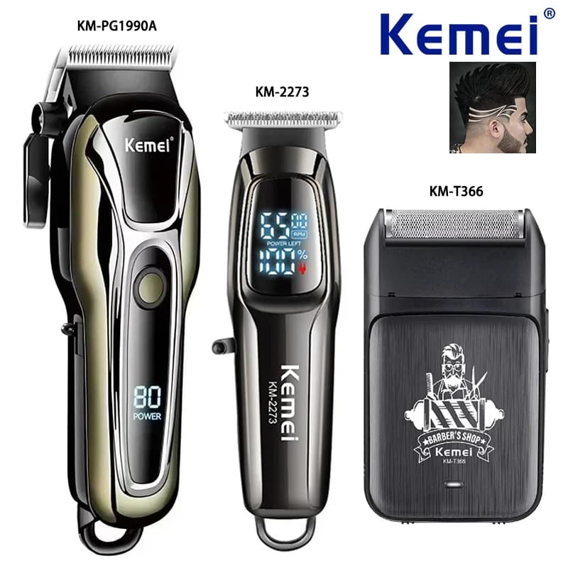 Kemei rechargeable haircut Professional electric haircut USB charging rack for men KM-PG1990A KM-2273 KM-T366 Kit1