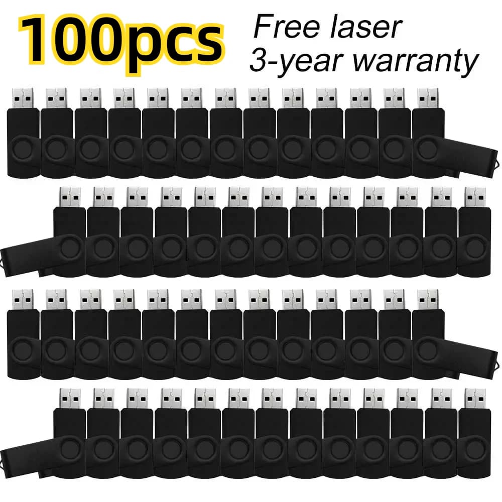 50 Pezzi Originali USB 2.0 Flash Drive 1GB 2GB 4GB 8GB Pen Drive 16GB 32GB Chiavette USB 64GB Memoria Flash Disk 128MB Logo Personalizzato Gratuito