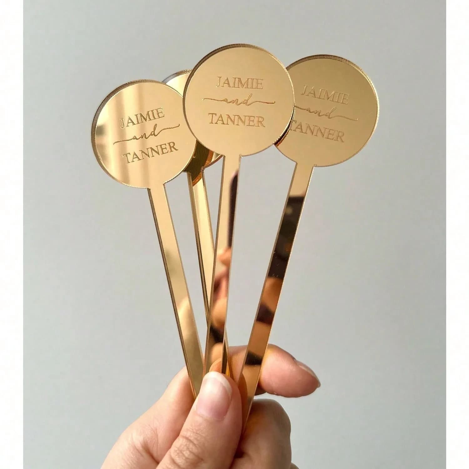 Agitatori per Cocktail in Acrilico Personalizzati - Bastoncini per Drink Incisi su Misura, Agitatori con Punta Arrotondata per Matrimoni, Feste, Bevande da Bar