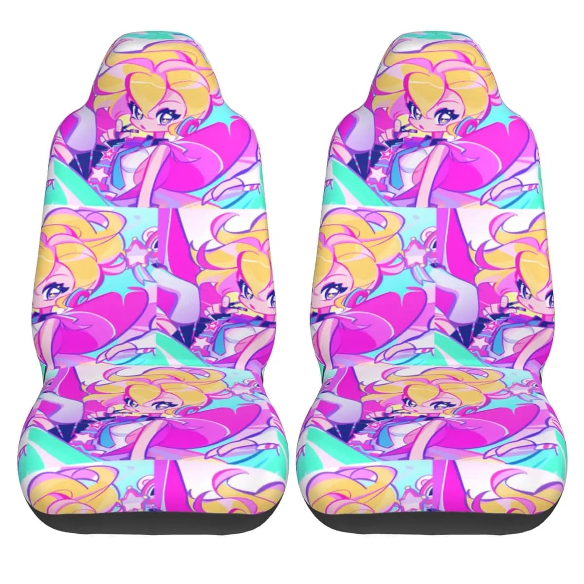 Car Seat Covers Rin Muse Dash Comfortable 2-piece Car Seat Covers Funny Polyester Covers for Taxi