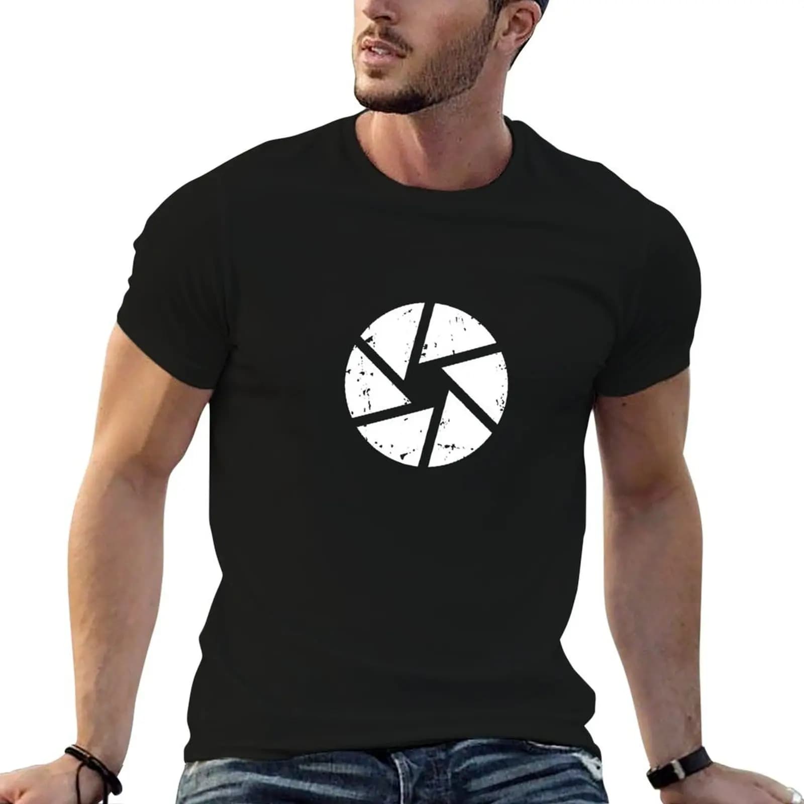 Iris Logo, White T-Shirt Functional Casual Short Sleeve Tee
