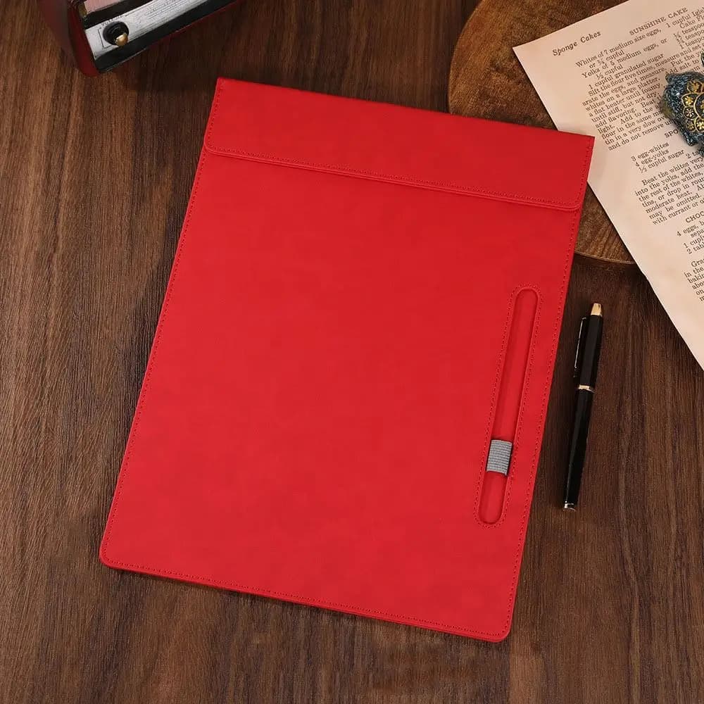 Portadocumenti in similpelle PU formato A4 con inserto per penna, blocco per appunti, impermeabile, con chiusura magnetica, per riunioni aziendali