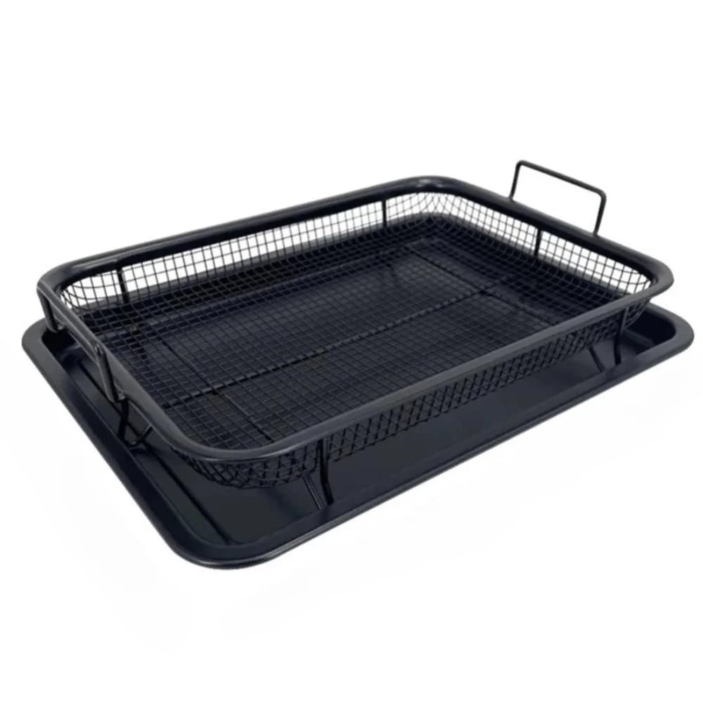 1 set of black stainless steel pans non-stick pan basket for fries baked pan netEaseCleaning KitchenGadget