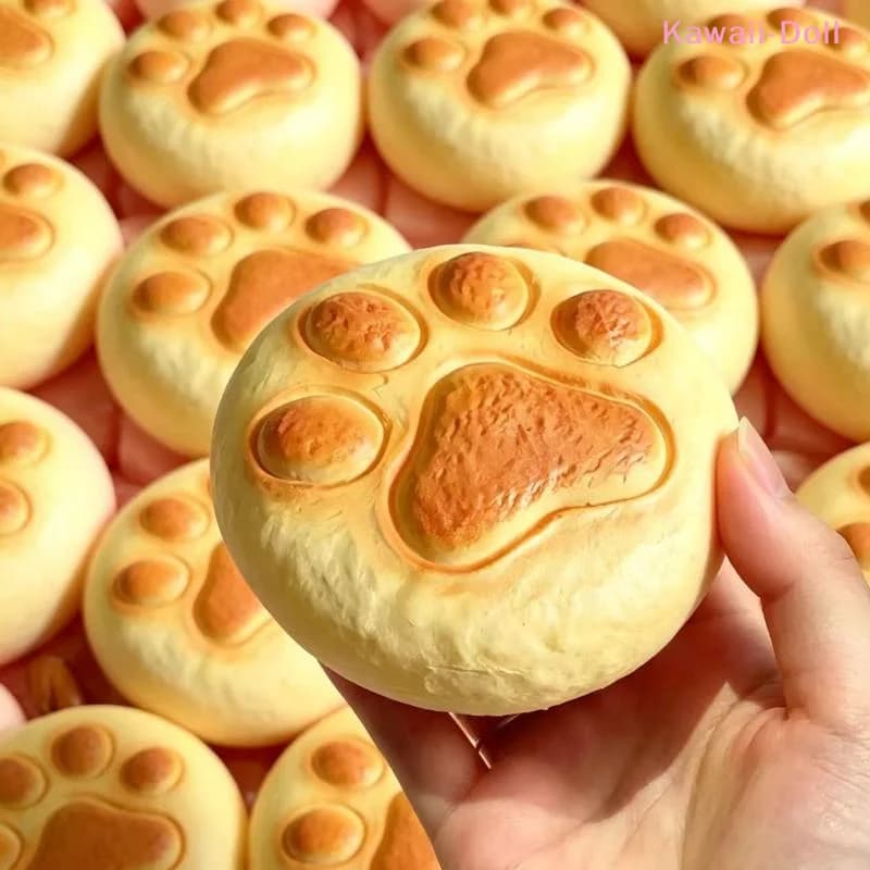 [DO]Cat Paw Shaped Stress Relief Toy Slow Rebound Realistic Bread Texture For Stress Relief Home Office Use[DO]