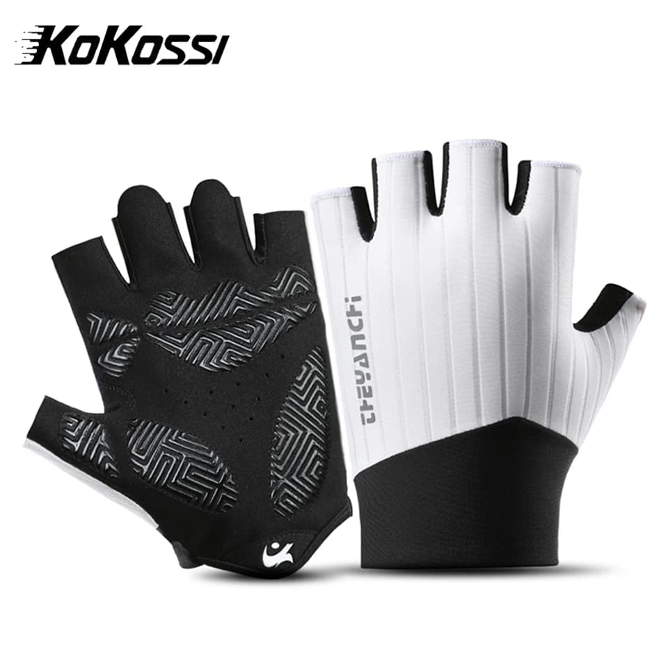 Guanti da ciclismo MTB estivi KoKossi a mezze dita, guanti senza dita antiscivolo, traspiranti, professionali, per palestra, fitness, sport all'aria aperta