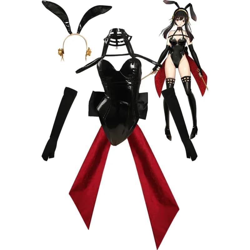 CosplaySPY Cosplay FAMILY Costume Yor Forger Bunny Girls Dresses Black Sexy Woman Woman Jumpsuit Halloween Playground P