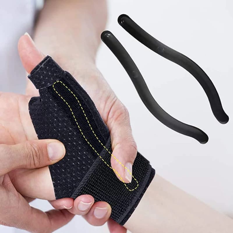 Guanto per pollice nero guanto per pollice con supporto traspirante per protezione per tendine regolabile elasticizzato universale