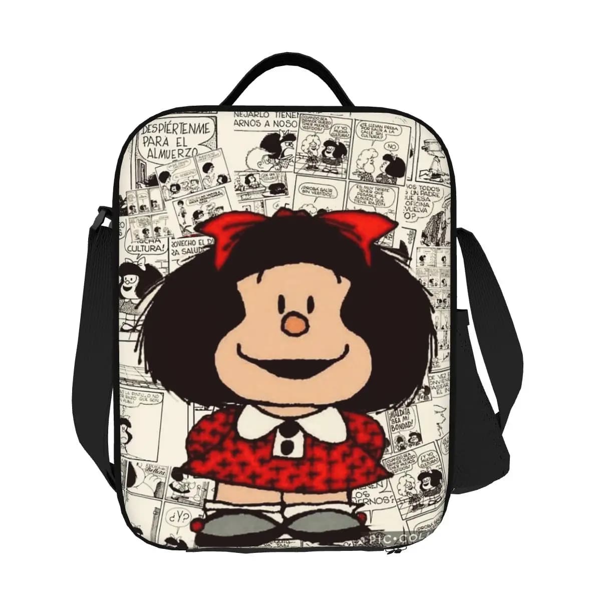 Borsa per il pranzo termica Mafalda Comic per donne e bambini Scatole per alimenti portatili Borsa termica per il pranzo