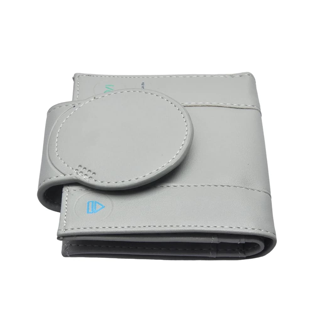 Classic Gamepad Pattern Bifold Wallet 90's Retro Console Shaped Design Coin Pocket Card Holder Short Purse Individuality Gift