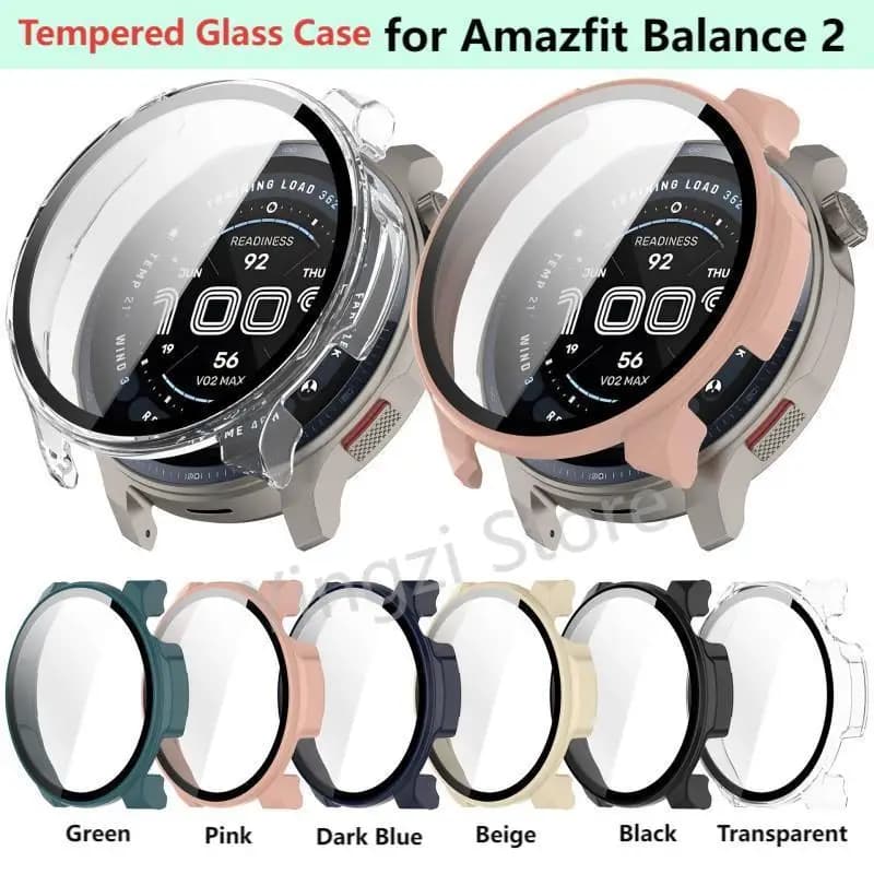 Custodia in vetro temperato per Amazfit Balance 2 A2429 Smart Watch Custodia protettiva per paraurti Shell per Amazfit Blance2 A2429 Accessori