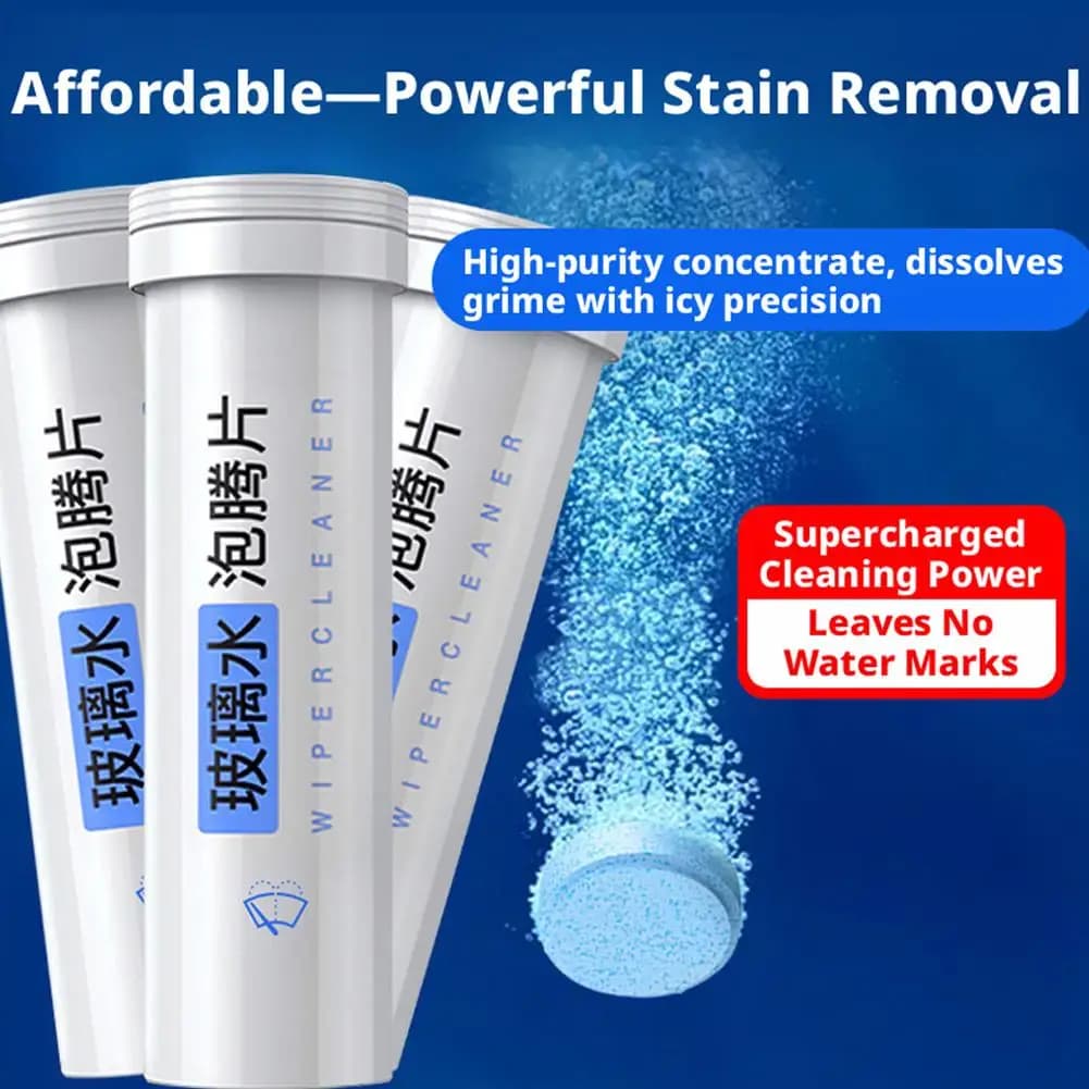 Pastiglie Concentrate per Liquido Lavavetri Auto, Detergente Concentrato per Pulizia Vetri, Pastiglie Solide per Tergicristalli O4p5