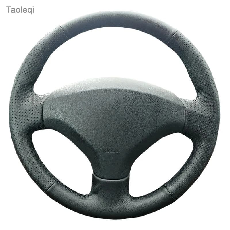 DIY car cover for Peugeot 308 Old Peugeot 408 Artificial leather cover for original steering wheel
