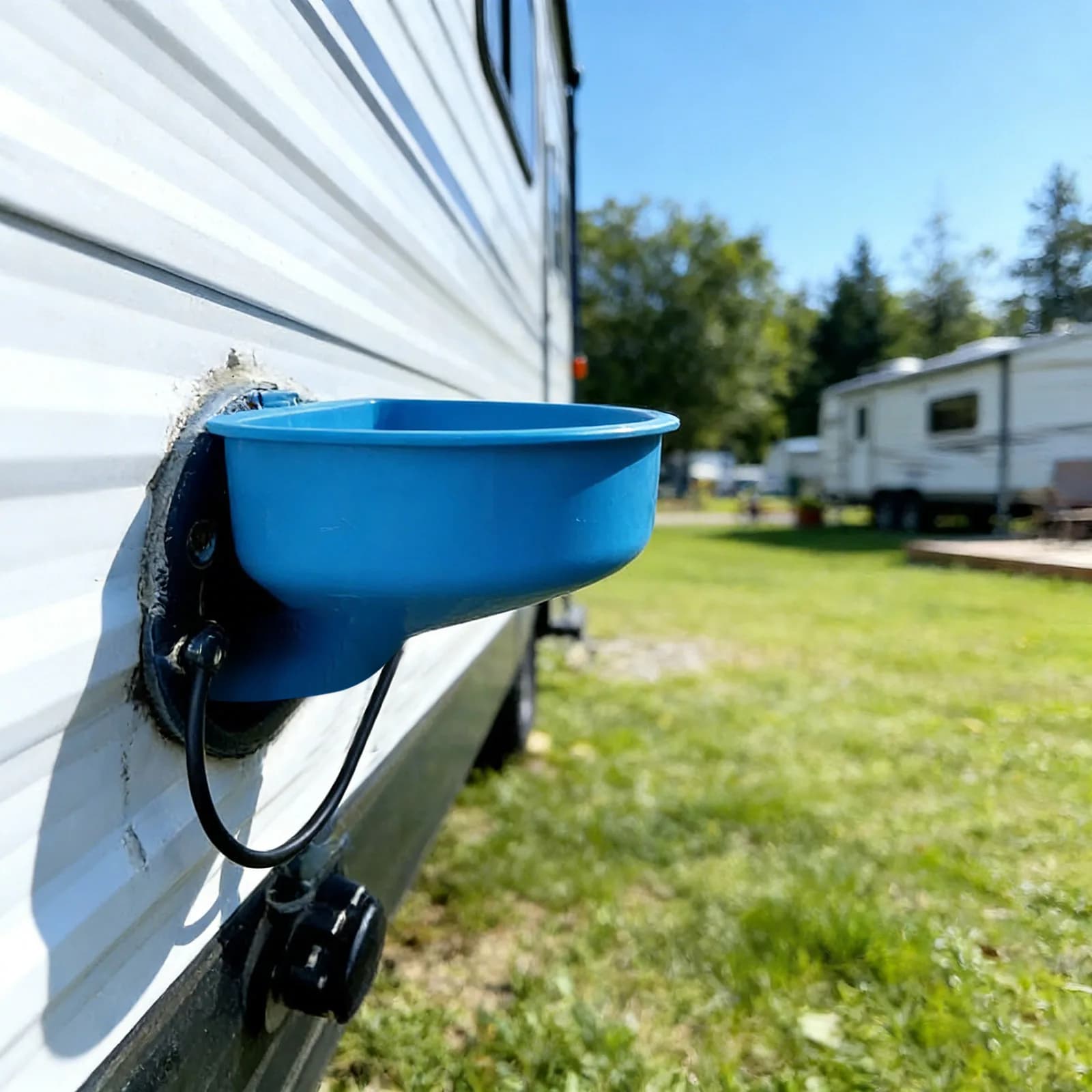 Imbuto per Serbatoio Acqua, Adattatore per Ingresso Acqua Dolce, Bocca Larga per Facile Riempimento, per Camper, Roulotte e Motorhome